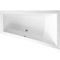 Polysan TRIANGL R asymmetrische Badewanne 180x120x50cm, rechts, weiß