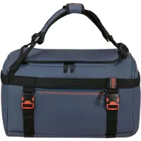 American Tourister Reisetasche Rucksack Urban Track Duffle / Backpack Coated 60L Navy / Orange blau