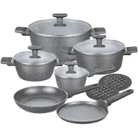 Klausberg KB-7832 12-teiliges Topfset mit Marmor-Antihaftbeschichtung