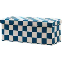 Kids Concept Sitzhocker mit Aufbewahrung Quadrat 80 cm, Blaugrün