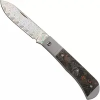 Kizer Cutlery Vanguard Trestle D V3760A6 Acid-Washed Rainbow Damascus, Aluminium & Orange FatCarbon, Taschenmesser, Azo Design