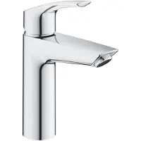 GROHE Eurosmart Einhand-Waschtischbatterie, M-Size, Ausladung 121mm, Push-Open Ablaufgarnitur, thermischer Verbrühschutz, 23989003
