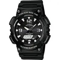 Casio AQ-S810W-1A, Armband, Fiberglas, Schwarz, Tough Solar, 5,22 cm, 4,66 cm