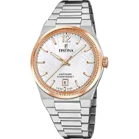 Festina Damenuhr Swiss Made Armbanduhr Edelstahl silber UF20066/2