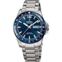 Festina Armbanduhr Date Calendario Titanium Blue
