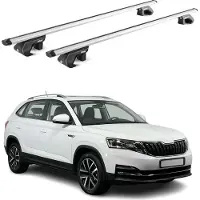 Aurilis Dachträger Grundtäger für Skoda Kamiq 2019-2025 90kg Aluminium Silber 2 tlg ABE