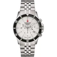 Swiss Alpine Military Herren Uhr Chronograph Analog Quarz 7022.9132SAM Edelstahl