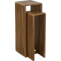 Jline Würfelförmige Konsolen im Satztisch-Stil aus Teakholz – 2er-Set