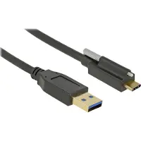 DeLOCK 83717, 1 m, USB A, USB C, USB 3.2 Gen 2 (3.1 Gen 2), Männlich/Männlich, Schwarz