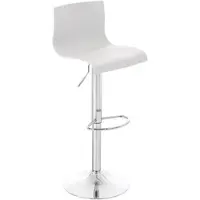 Proregal CHEFGASTRO Barhocker MAUI Chrom HxBxT 84x39x36cm Kunststoff Weiß Barstuhl