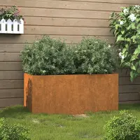 vidaXL "2026 Promotion" Hochbeet - Pflanzkübel - 62x30x29 cm - Cortenstahl - Beete CC28788