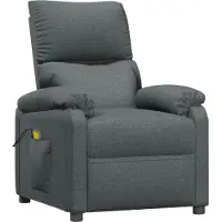 Syfax Massagesessel Dunkelgrau Stoff