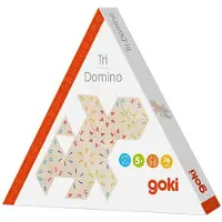Goki Triominos mit Figuren Holz 76 Steine