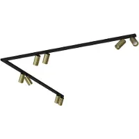 Licht-Erlebnisse Strahler Metall Messing GU10 verstellbar in Schwarz Modern Spot