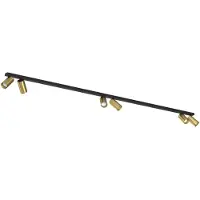 Licht-Erlebnisse Spot Lampe Metall Messing GU10 verstellbar in Schwarz länglich Modern