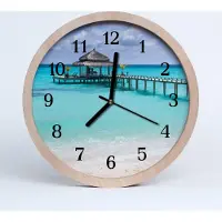 Tulup Holzuhr 20fi cm wanduhr - Strandlandschaften