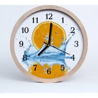Tulup Holzuhr 30fi cm wanduhr - Orange lebendiges Wasser