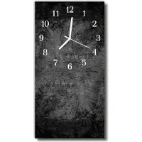 Tulup Glasuhr Wanduhr Küchenuhr Echt-Glas 30x60 Muster Schwarz