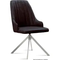 58 aufm Kessel Esszimmerstuhl drehbar (4er-Set) Davorka 52x91x60 Edelstahl/Espresso