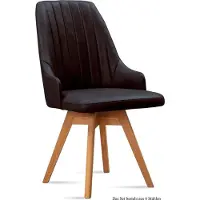 58 aufm Kessel Esszimmerstuhl drehbar (6er-Set) Dotti 52x91x60 Eiche geölt/Espresso