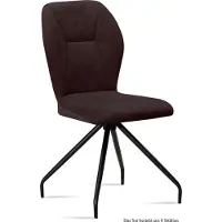 58 aufm Kessel Esszimmerstuhl (8er-Set) Dinnie 51x92x60 Schwarz/Espresso