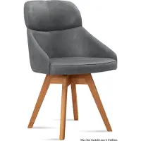 58 aufm Kessel Esszimmerstuhl drehbar (6er-Set) Drala 52x82x63 Eiche geölt/Grau