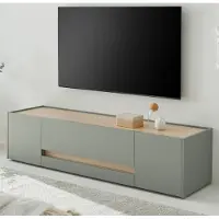 Furn.Design TV-Lowboard "Center" in Salbei Grün mit Eiche, Flat-TV Unterschrank 170 cm
