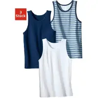 H.I.S. Unterhemd "Achseltop" Packung, 3er Pack, 3 Stk. weiches Jersey-Material, tiefer Rundhals-Ausschnitt