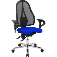 Topstar Drehstuhl Sitness 15 - blau Armlehnen Universalrollen.