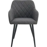 Xonox .home Stuhl 2er Set Lea Webstoff anthrazit (B/H/T): 56 x 83 x 60 cm
