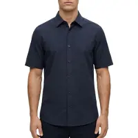 BOSS Rash Leinen Casual Hemd Herren M