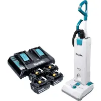 Makita DVC 560 PF4 Akku Staubsauger 36 V ( 2x 18 V ) 5 l Brushless + 4x Akku 3,0 Ah + Ladegerät
