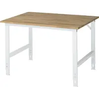 RAU Arbeitstisch, Buche-Platte, B 1250 x T 1000 x H 760-1080 mm