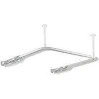 Hewi 801 Vorhangstange 801.34.32055 1500 x 1500 mm, 46 Vorhangringe, aquablau, für Duschwanne