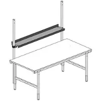 Rocholz Huedig und Ablageboard Holz B1600x T400x H 30 mm