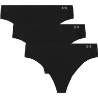 Under Armour Slips Pure Stretch 3-Pack No Show Thong 1383893-001 | Größe: XL