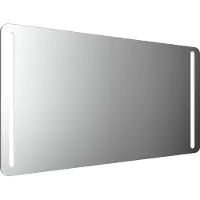 Emco MI 270 LED-Lichtspiegel mit abgerundeten Ecken und zwei Lichtstreifen links und rechts, Waschtischbeleuchtung, Heizfolie, Höhe 800mm, 449829024