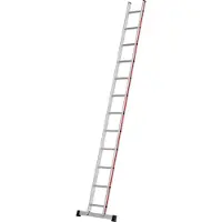 Hymer Sprossenanlegeleiter, 12 Sprossen, Länge 3,46 m, Reichhöhe 4,37 m, Gewicht 5,5 kg
