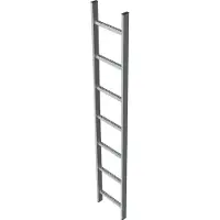 Zarges Schachtleiter 300mm lichte Breite 6 Sprossen Stahl verzinkt