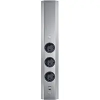 Thebo Energie-Ecksäule ST 3081/3 USB A+C in EDELSTAHL mit 3 Steckplätzen und USB A+C Ladestation / Mehrfachsteckdose / Ecksteckdose
