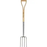 Kent & Stowe Beet-Spatengabel, Edelstahl, Eschenholz