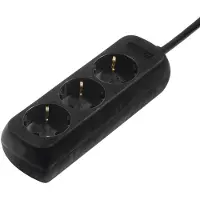 Hama 0003039, 3 AC-Ausgänge, 230 V, 50 Hz, 3500 W, Schwarz, 1,4 m