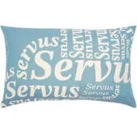 PAD Dekokissen "SERVUS", blau, B:60cm L:35cm, Baumwolle, Dekokissen_Sitzkissen_Kissenhüllen, Dekokissen, Made in Europe, Kissenhülle ohne Füllung, 1 Stück
