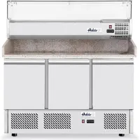 Hendi Pizzatisch dreitürig mit kühlvitrine 380+40 l 230V