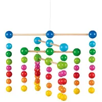 Goki 52878 Mobile Regenbogen 23 x 16 cm, Holz, bunt