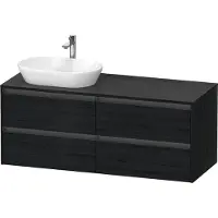 Duravit Waschtischunterschrank Ketho.2 140x55cm, B li, Ei sw, 4 Schub., wandhängend