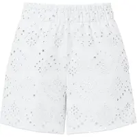 Pieces Shorts "PCVILDE MW SHORTS WVN NOOS" mit Lochstickerei
