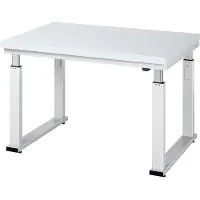 RAU Arbeitstisch Serie adlatus 600, 2000 x 900 x 740-1140 mm, Hartlaminat-Platte