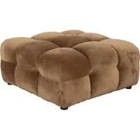 Dutchbone Hocker Hackman Velours Cognac