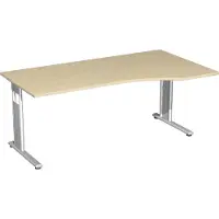 Geramöbel PC-Schreibtisch r Ahorn 1800x800-1000x680 Ahorn